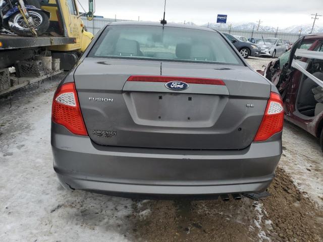 3FAHP0HA6CR381973 - 2012 FORD FUSION SE GRAY photo 6