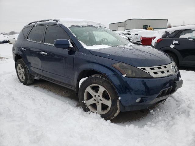 JN8AZ08W55W441909 - 2005 NISSAN MURANO SL BLUE photo 4