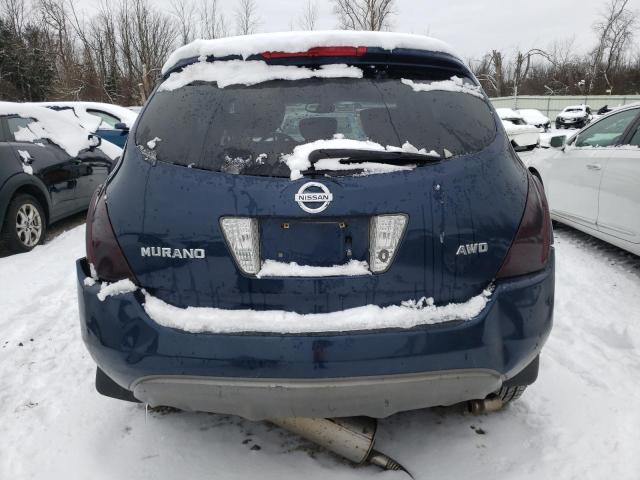 JN8AZ08W55W441909 - 2005 NISSAN MURANO SL BLUE photo 6