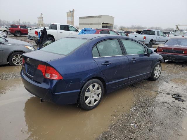 1HGFA165X6L120266 - 2006 HONDA CIVIC LX BLUE photo 3