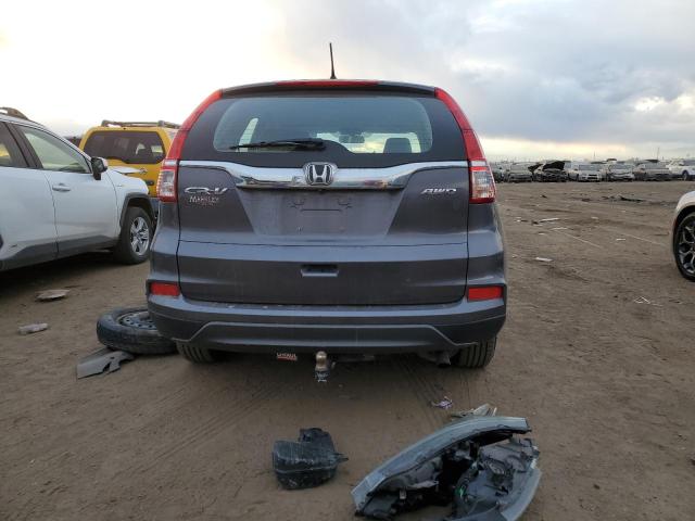 5J6RM4H33FL008189 - 2015 HONDA CR-V LX CHARCOAL photo 6