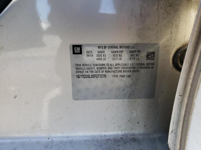 1G11C5SL2EF277276 - 2014 CHEVROLET MALIBU 1LT 银色 照片 12