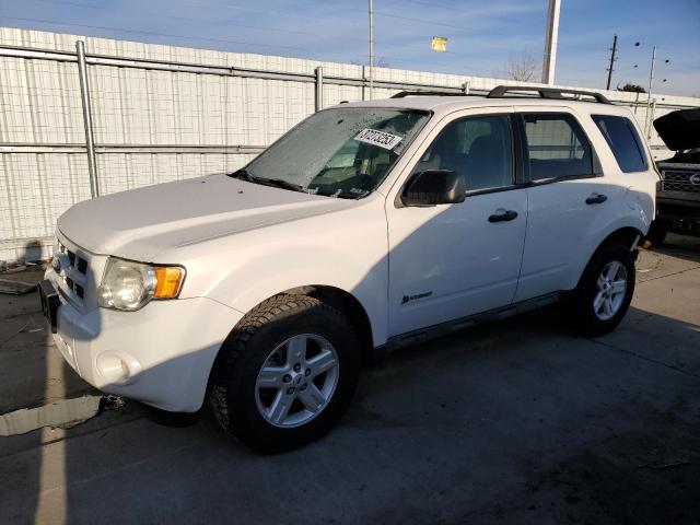 1FMCU59339KC01819 - 2009 FORD ESCAPE HYBRID WHITE photo 1