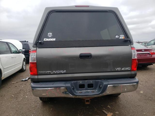 5TBDT44196S506539 - 2006 TOYOTA TUNDRA DOUBLE CAB SR5 GRAY photo 6