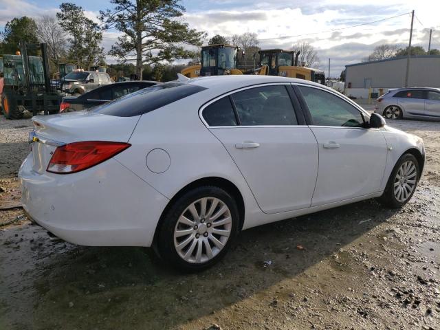 W04GV5EV0B1132927 - 2011 BUICK REGAL CXL WHITE photo 3