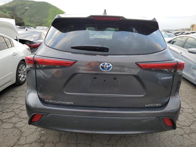 5TDXBRCH8LS001798 - 2020 TOYOTA HIGHLANDER HYBRID LIMITED GRAY photo 6