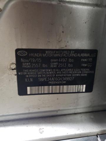 5NPE34AF6GH349927 - 2016 HYUNDAI SONATA SPORT SILVER photo 12