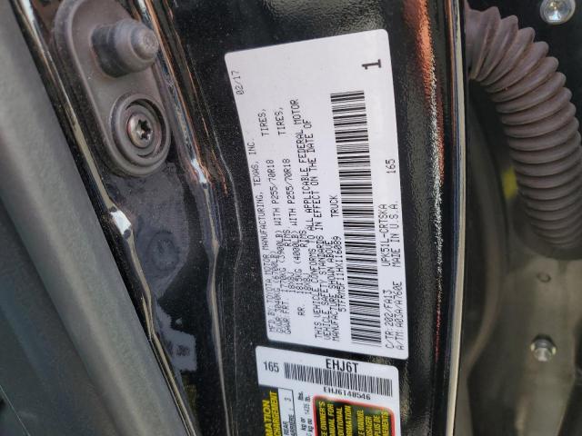 5TFRM5F11HX116089 - 2017 TOYOTA TUNDRA DOUBLE CAB SR/SR5 BLACK photo 12