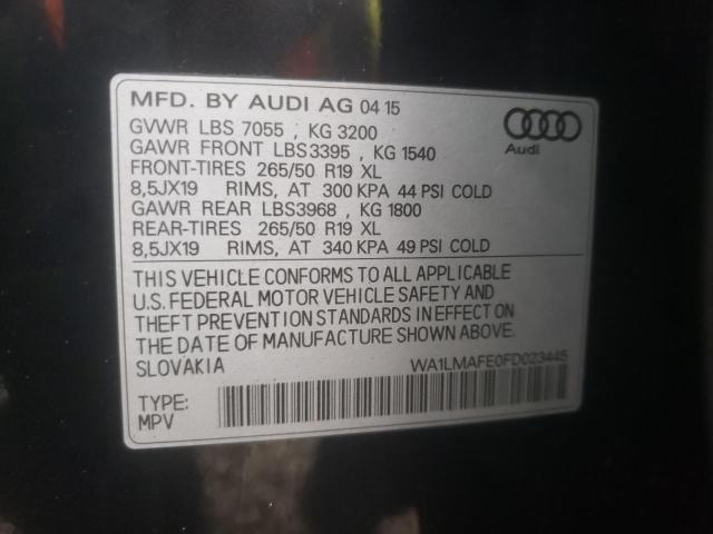 WA1LMAFE0FD023445 - 2015 AUDI Q7 TDI PREMIUM PLUS CHARCOAL photo 12