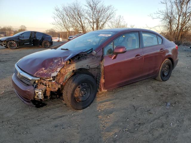 19XFB2F85CE027834 - 2012 HONDA CIVIC EX RED photo 1