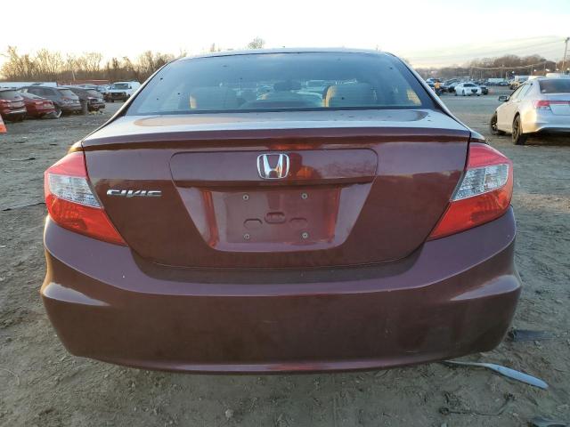 19XFB2F85CE027834 - 2012 HONDA CIVIC EX RED photo 6