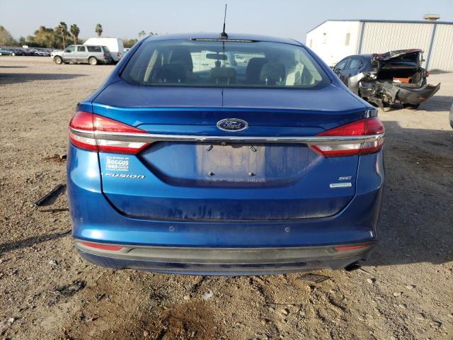 3FA6P0HD5JR260091 - 2018 FORD FUSION SE BLUE photo 6