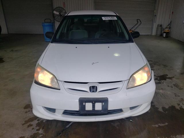 2HGES163X4H614158 - 2004 HONDA CIVIC DX VP WHITE photo 5