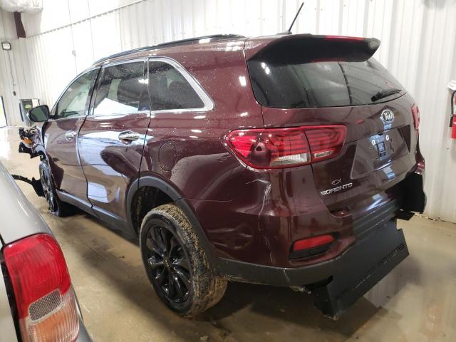 5XYPG4A54LG640125 - 2020 KIA SORENTO S MAROON photo 2