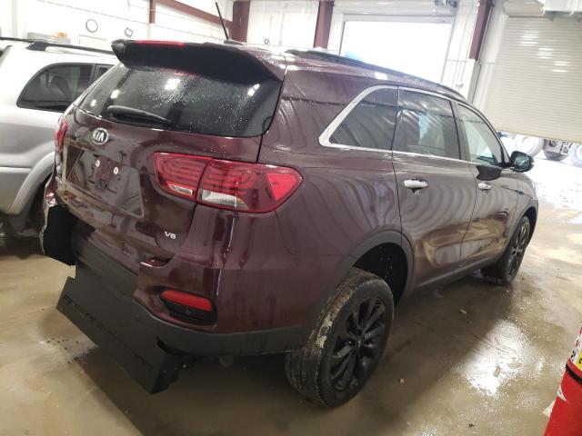 5XYPG4A54LG640125 - 2020 KIA SORENTO S MAROON photo 3