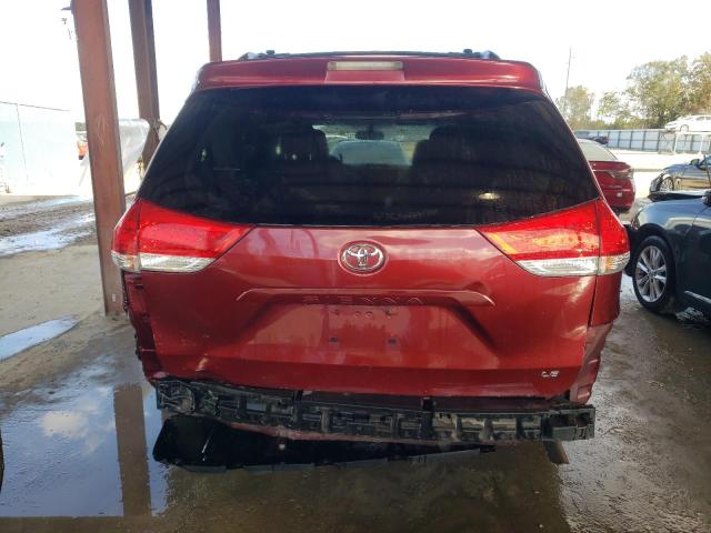 5TDKK3DCXBS023651 - 2011 TOYOTA SIENNA LE RED photo 6