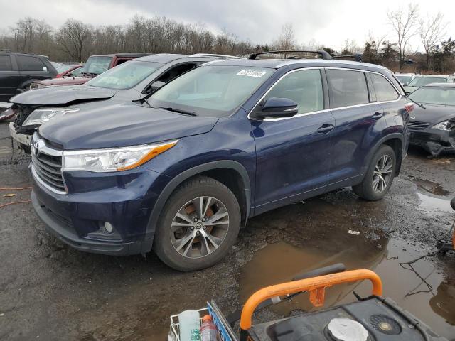5TDJKRFH3GS347233 - 2016 TOYOTA HIGHLANDER XLE BLUE photo 1