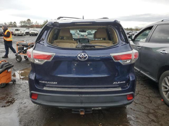 5TDJKRFH3GS347233 - 2016 TOYOTA HIGHLANDER XLE BLUE photo 6