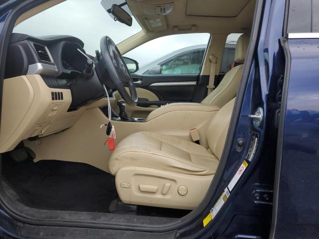 5TDJKRFH3GS347233 - 2016 TOYOTA HIGHLANDER XLE BLUE photo 7