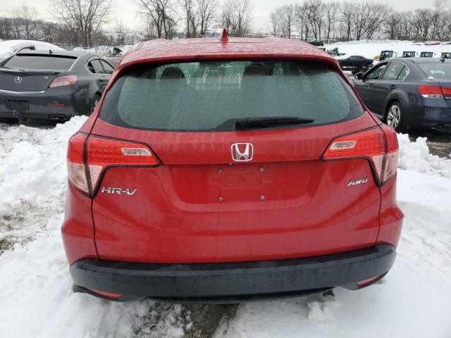 3CZRU6H34JG700379 - 2018 HONDA HR-V LX RED photo 6