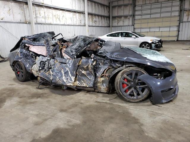 5YJSA1E60MF437982 - 2021 TESLA MODEL S Մոխրագույն լուսանկար 4