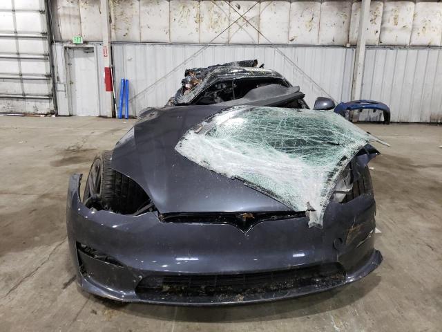 5YJSA1E60MF437982 - 2021 TESLA MODEL S Մոխրագույն լուսանկար 5