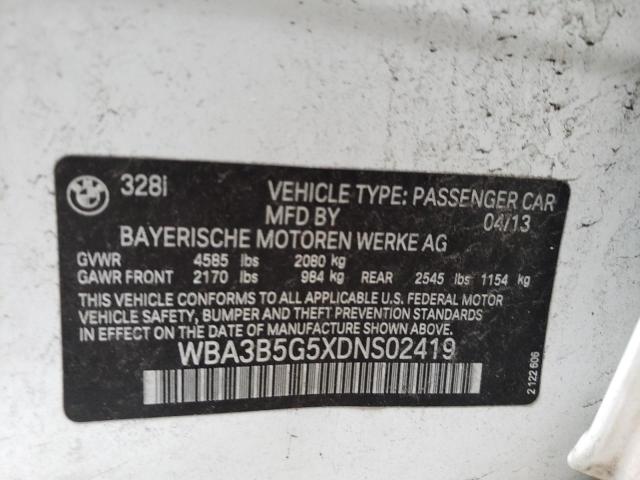 WBA3B5G5XDNS02419 - 2013 BMW 328 XI SULEV WHITE photo 12