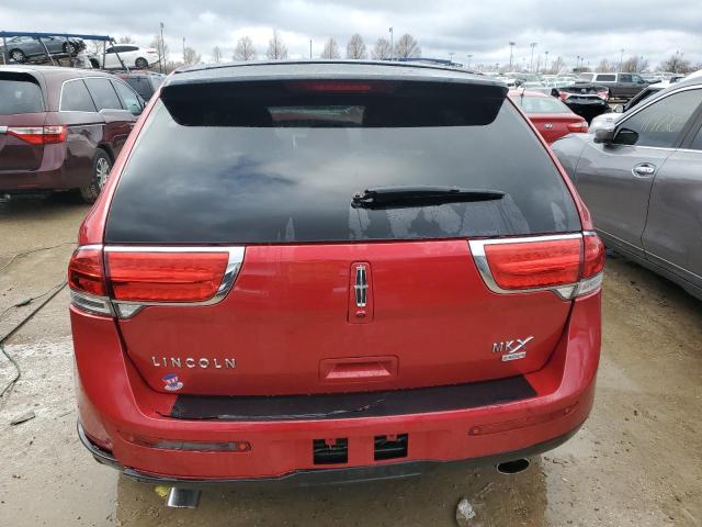 2LMDJ8JK4BBJ09365 - 2011 LINCOLN MKX RED photo 6