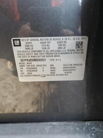 3GYFNJE68BS589531 - 2011 CADILLAC SRX PERFORMANCE COLLECTION Сұр фото 12