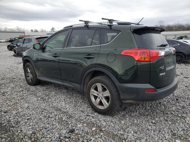 JTMWFREV2DD003465 - 2013 TOYOTA RAV4 XLE GREEN photo 2