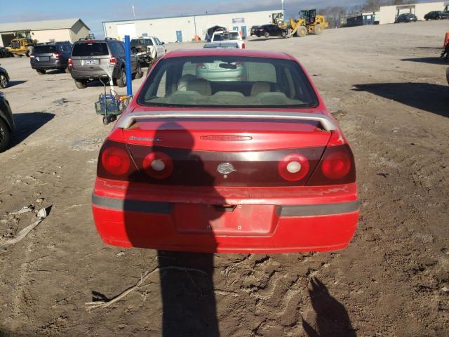 2G1WF55E619121951 - 2001 CHEVROLET IMPALA RED photo 6