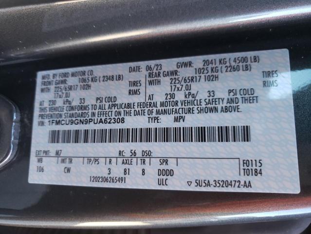 1FMCU9GN9PUA62308 - 2023 FORD ESCAPE ACTIVE GRAY photo 13