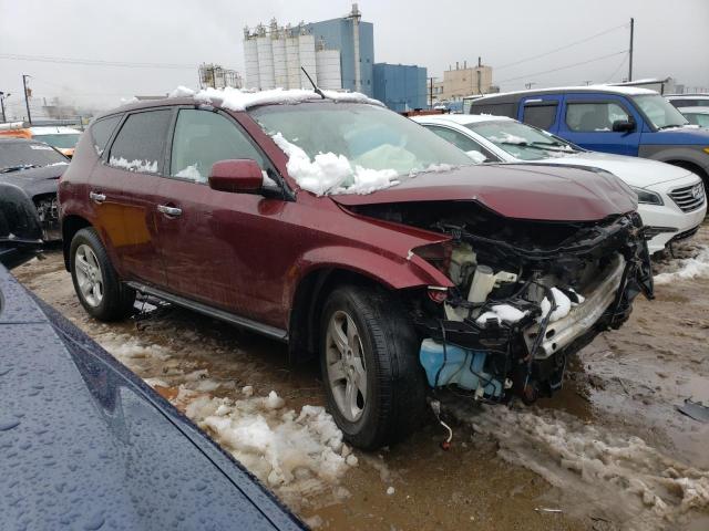 JN8AZ08TX5W327829 - 2005 NISSAN MURANO SL MAROON photo 4