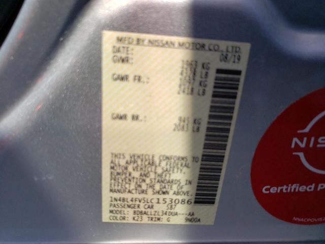 1N4BL4FV5LC153086 - 2020 NISSAN ALTIMA PLA SILVER photo 13