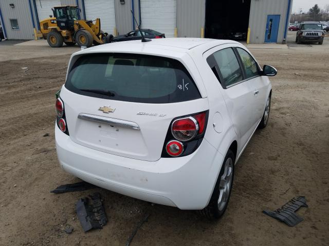 1G1JE6SB7E4203466 - 2014 CHEVROLET SONIC LTZ WHITE photo 4