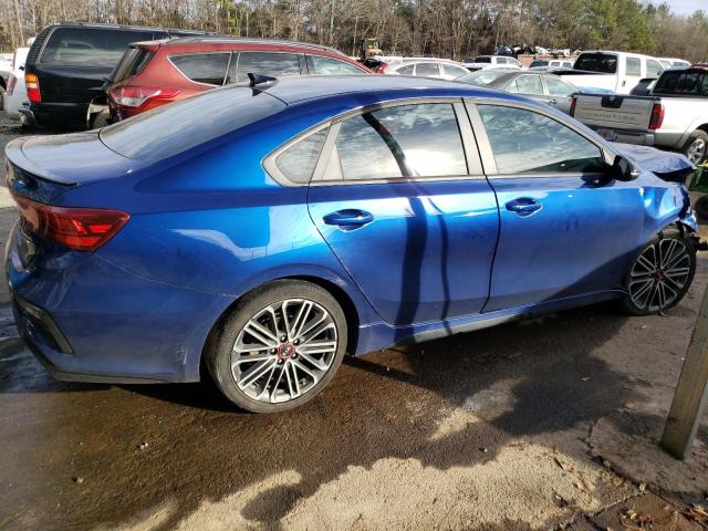 3KPF44AC8LE227186 - 2020 KIA FORTE GT BLUE photo 3