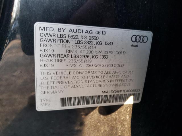 WA1DGAFP1EA006523 - 2014 AUDI Q5 PREMIUM PLUS BLACK photo 13