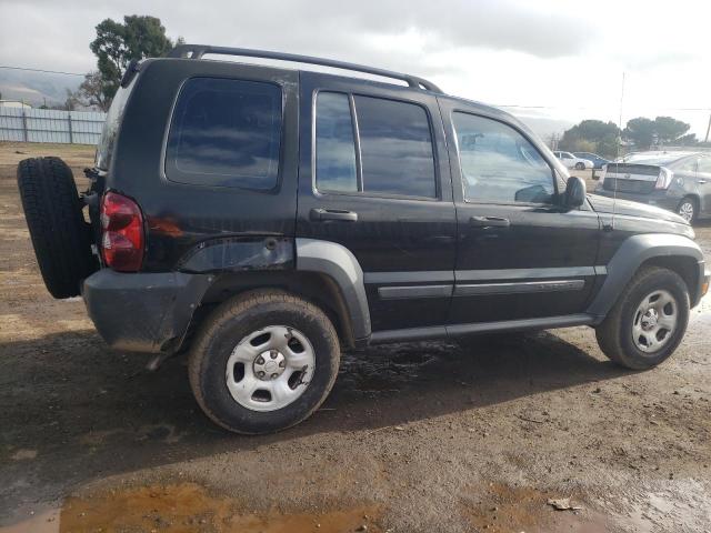 1J4GK48KX7W685454 - 2007 JEEP LIBERTY SPORT BLACK photo 3