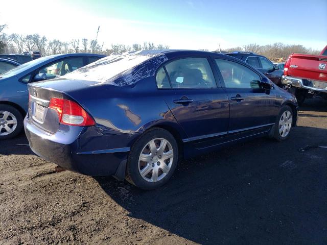 2HGFA16529H548074 - 2009 HONDA CIVIC LX BLUE photo 3