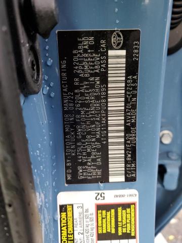 4T1G11AKXPU081895 - 2023 TOYOTA CAMRY SE NIGHT SHADE BLUE photo 12