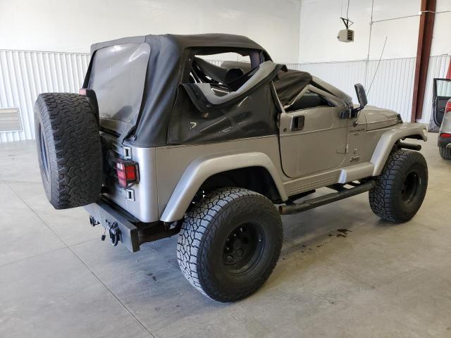 1J4FA49S31P353158 - 2001 JEEP WRANGLER / SPORT GRAY photo 3