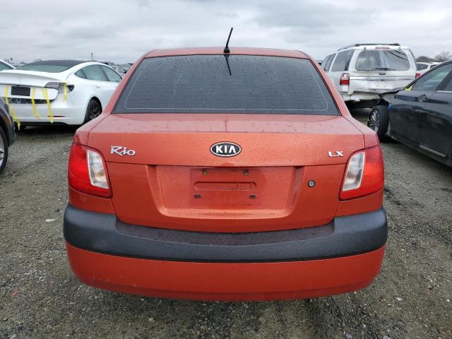 KNADE123286341972 - 2008 KIA RIO BASE RED photo 6