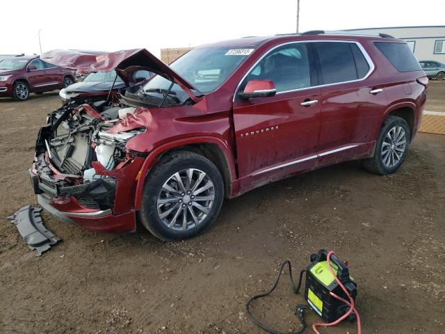 1GNEVKKWXNJ105335 - 2022 CHEVROLET TRAVERSE PREMIER BURGUNDY photo 1