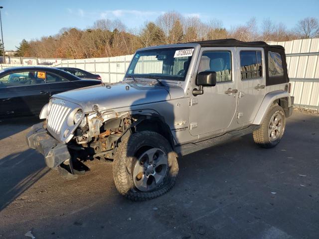 1C4HJWEG5HL607949 - 2017 JEEP WRANGLER U SAHARA SILVER photo 1