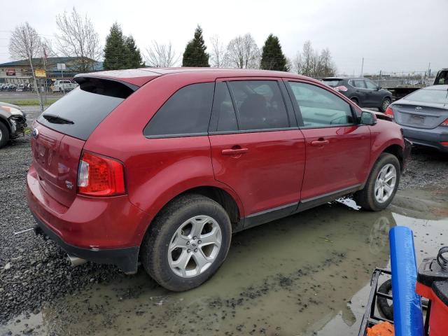 2FMDK4JC9EBB18738 - 2014 FORD EDGE SEL RED photo 3