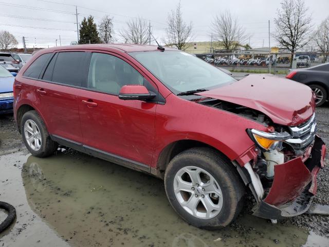 2FMDK4JC9EBB18738 - 2014 FORD EDGE SEL RED photo 4