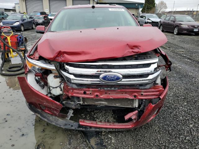 2FMDK4JC9EBB18738 - 2014 FORD EDGE SEL RED photo 5