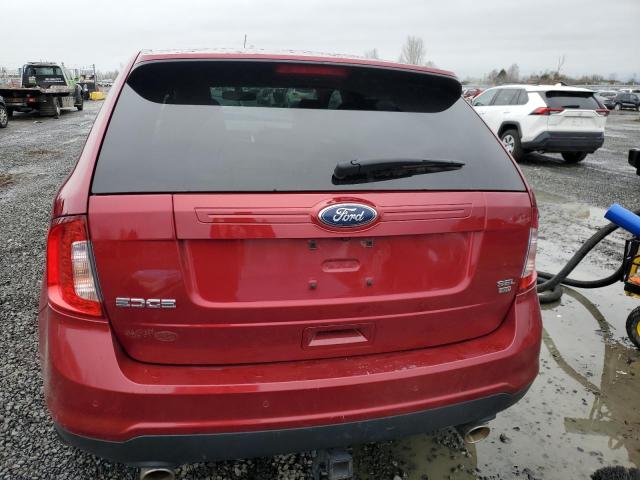 2FMDK4JC9EBB18738 - 2014 FORD EDGE SEL RED photo 6