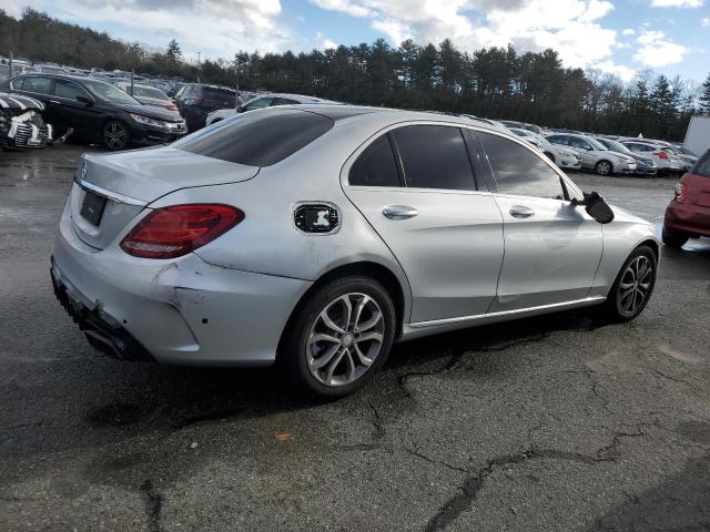 55SWF4KB7FU023542 - 2015 MERCEDES-BENZ C 300 4MATIC SILVER photo 3