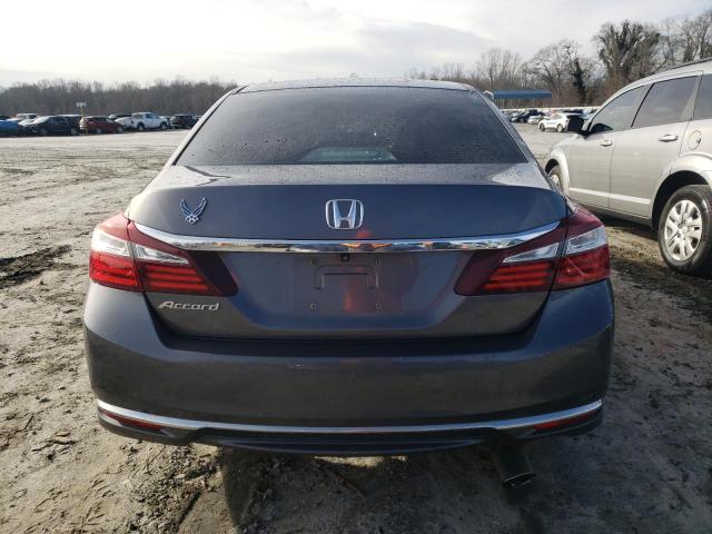 1HGCR2F36HA003055 - 2017 HONDA ACCORD LX GRAY photo 6